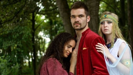 Mia Oudeh, Nick Tomlinson and Fiona Dawson star in Limelight's production of Aida the Musical