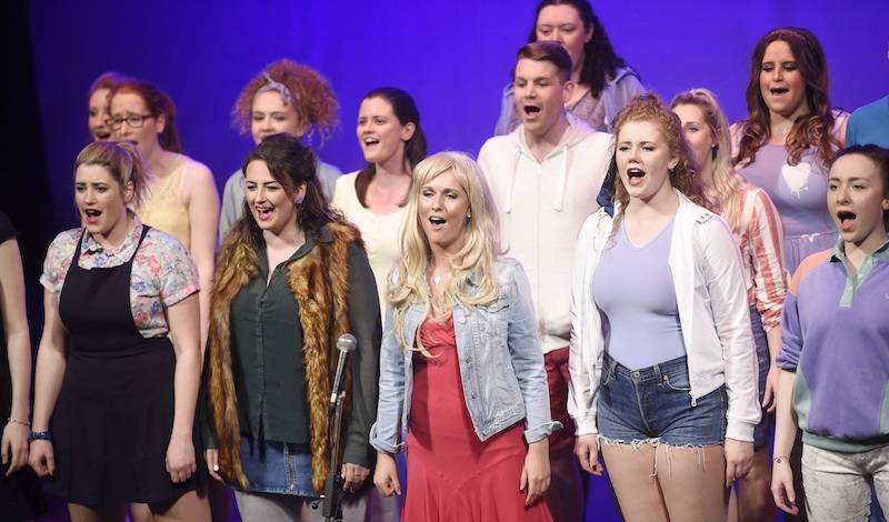 Elle and cast members of Legally Blonde at the Amateur Showcase in January. Photo: Greg Macvean