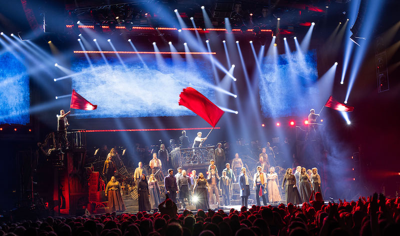 Image from the SSE Arena, Belfast of the  World Tour of Boublil and Schönberg’s LES MISÉRABLES THE ARENA SPECTACULAR